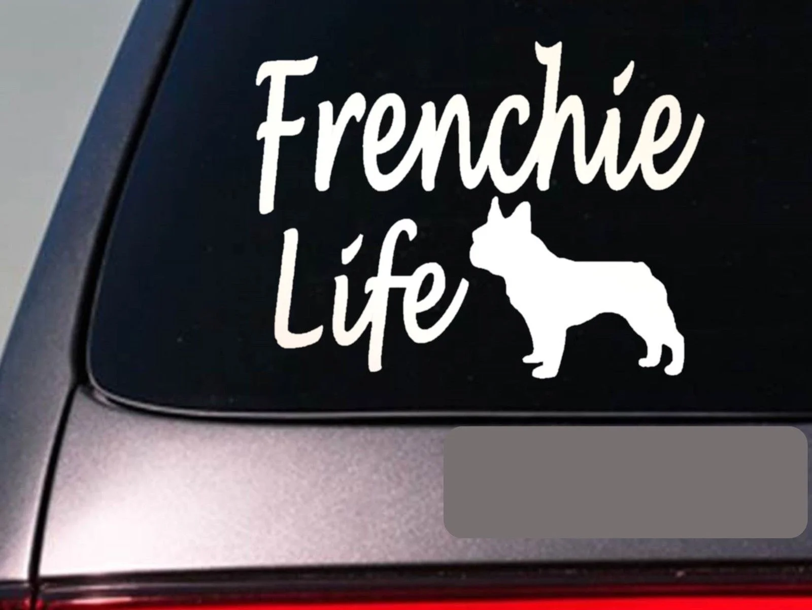 Frenchie life " наклейка Французский бульдог поводок ошейник собака наклейка на оконное стекло