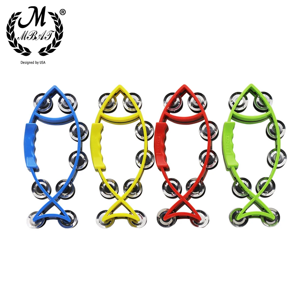 M MBAT Hand Bell Tambourine Rattle Metal Bell Percussion Kid Toys Children's Early Education Tool Baby Toy Musical Instrument