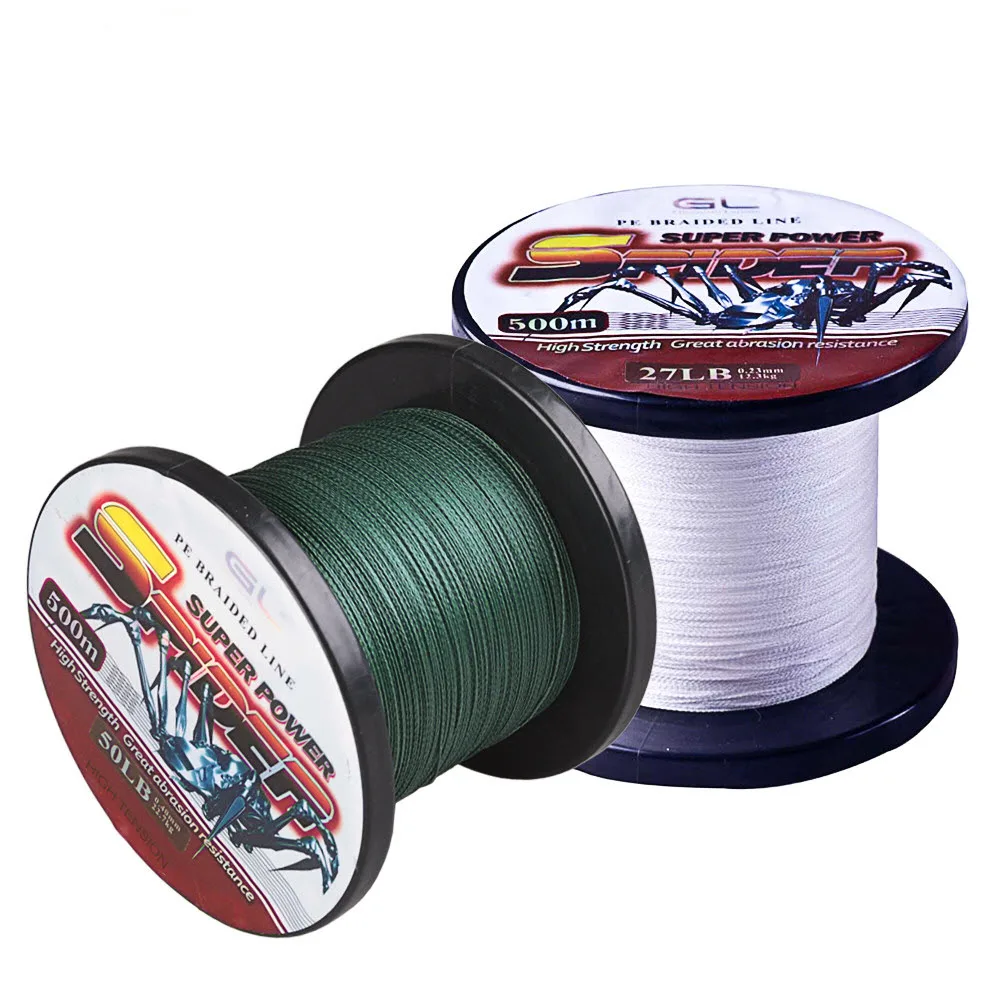 50lb Super Strong 4 Strand Pro PE Power Braided Fishing Line 500 Yd for sale online 500m 