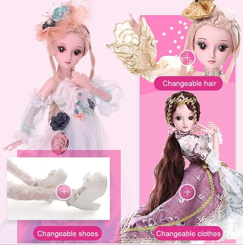 UCanaan 1/3 BJD кукла 60 см/23,6 ''Высота 19 шарнирные куклы(парик Обувь Одежда волосы глаза макияж) коллекция игрушек