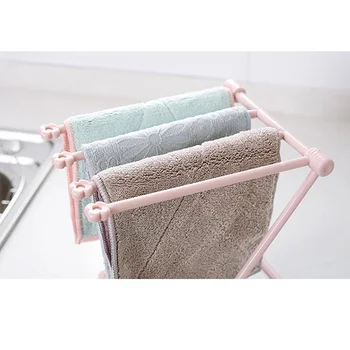 

Mini Folding Cloth Storage Rack Kitchen Countertop Dishcloth Drying Rack Cup Hanging Rack Storage Organizer