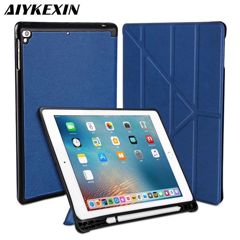 Чехол для iPad 9 7 чехол 2018 2017 с держателем карандашей умный силиконовый из