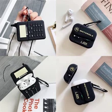 Ретро классический мобильный телефон беспроводной Bluetooth наушники чехол для Airpods 2 1 милый бипер 3D Силиконовые Наушники Аксессуары Чехол