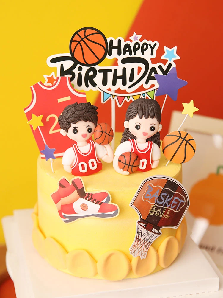 Basketball Birthday Cake Name  Basketball Cake Toppers Printable - Cartoon  Boy Men's - Aliexpress