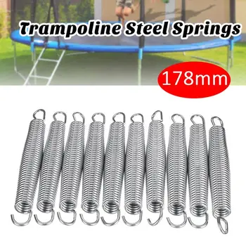 

10PCS Replacement Stainless Steel Spring for Circular Trampoline Model Building Kits 135mm 140mm 165mm 178mm Trampoline Springs