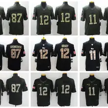 Новая Англия, том Брейди, Роб гронковски, Юлиан Эдельман Для мужчин черный зеленый Салют Джерси