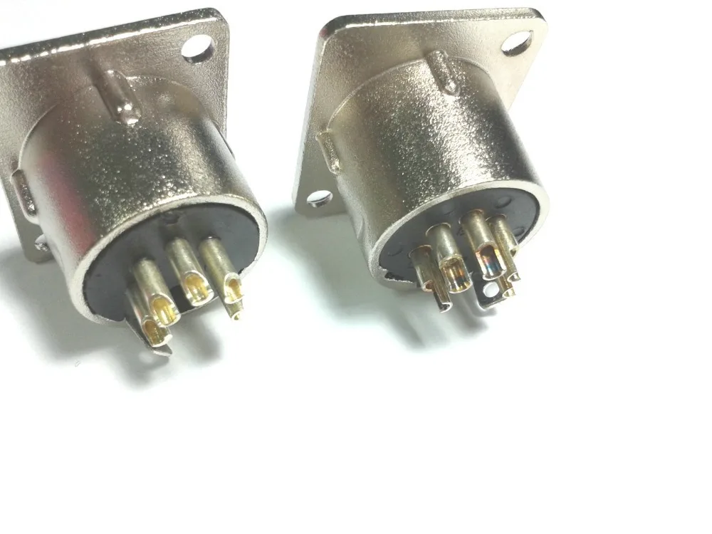 50 шт. 5 pin FEMALE XLR шасси установленный Разъем Панель адаптер