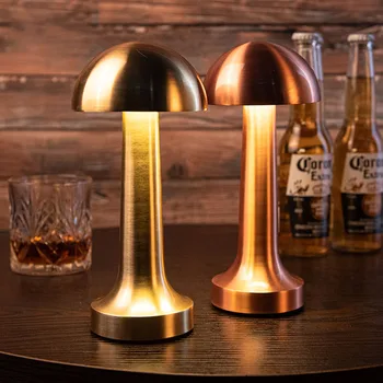 

BEIAIDI Vintage Bar KTV Table LED Night Light Restaurant Cafe Decoration Table Lamp Chargeable Bedroom Bedside Stand Desk Lamp