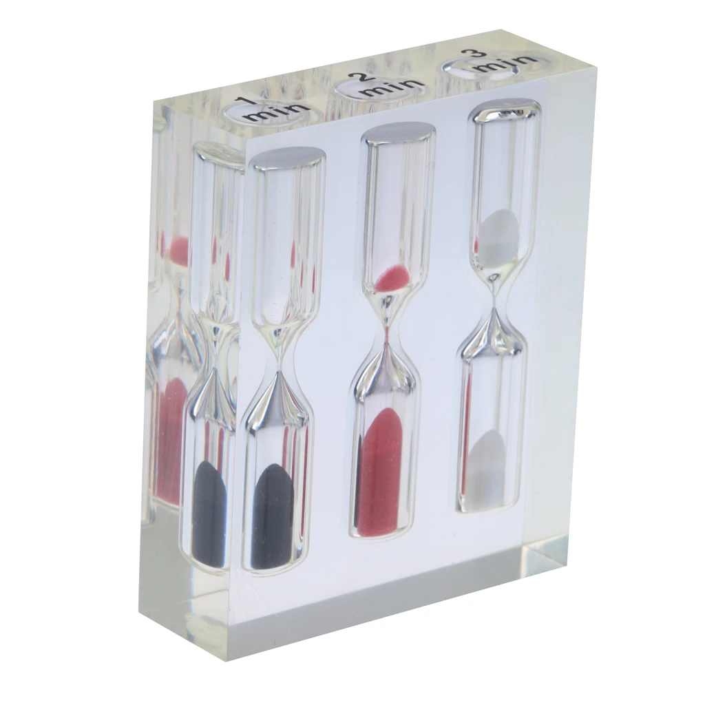 Three-In-One Acrylic Sand Hourglass Sandglass Sand Egg Timer Clock  Kitchen Clock Home Decoration