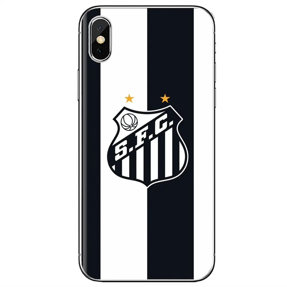 Мягкий чехол для Sony Xperia XA Z Z1 Z2 Z3 Z5 XZ1 XZ2 compact M2 M4 M5 C4 C6 E3 T3 L2 футбольный клуб Santos FC Logo Art