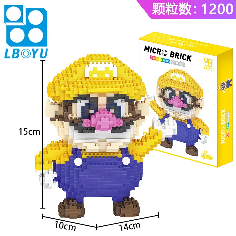 Конструктор LBOYU инженер Марио Брос алмазные блоки модель Super Wario Луиджи кубики