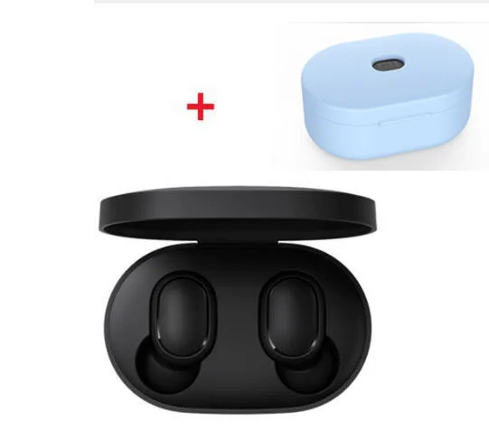 ear add light blue Xiaomi Redmi Airdots TWS Bluetooth наушники стерео бас Bluetooth 5,0 Eeadphones с микрофоном свободные Наушники управление AI - Цвет: ear add light blue