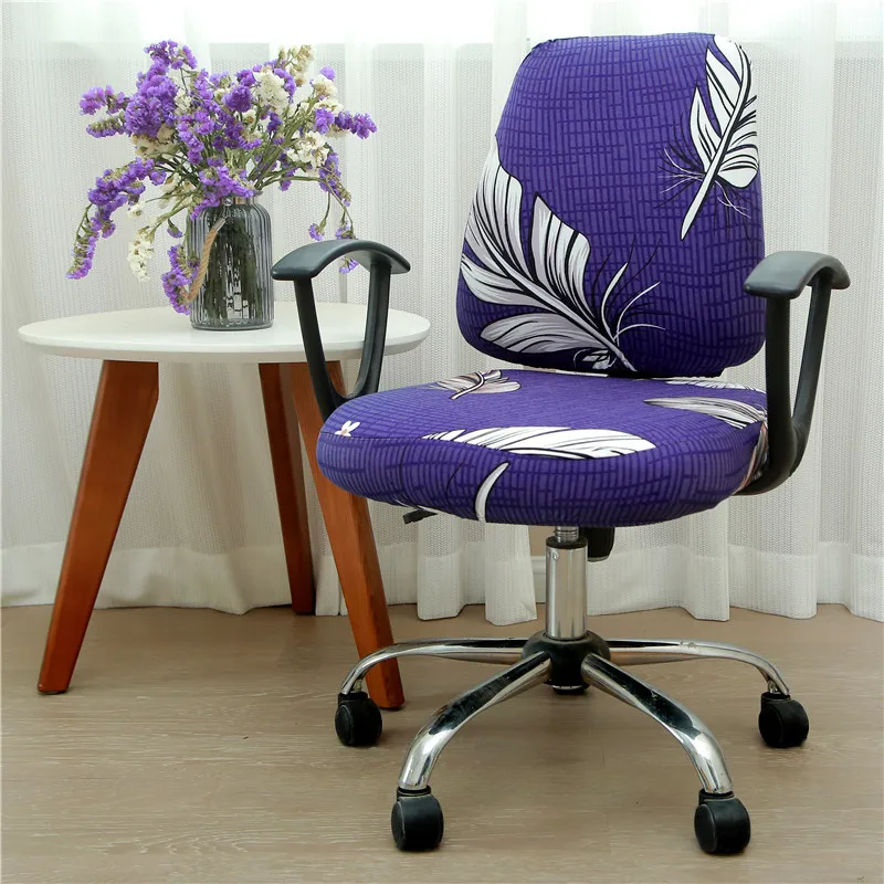 2 шт./компл. Печатный офисный чехол для кресла спандекс стол кресло чехлы для сидений для компьютерных стульев эластичные чехлы Универсальный чехол для сидений - Цвет: yumao