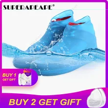 Водонепроницаемые резиновые сапоги унисекс из латекса; Нескользящие резиновые утолщенные дождевые сапоги; противоскользящие Защитные чехлы для обуви