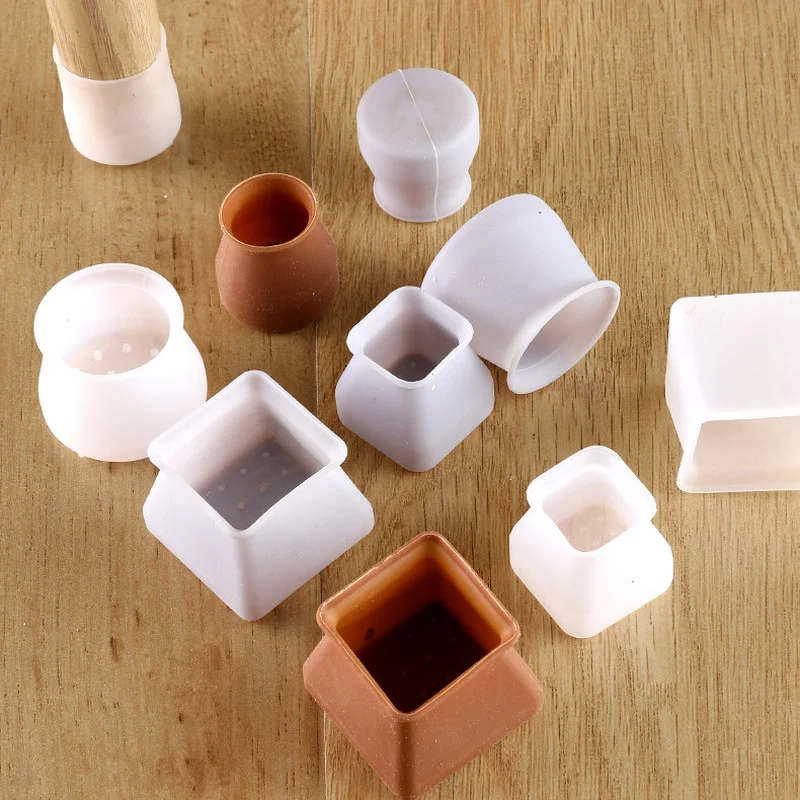 8pcs Silicon Tables Feet cover chair leg end caps stoelpoot beschermers non-slip furniture pads Wood floor protector home decor