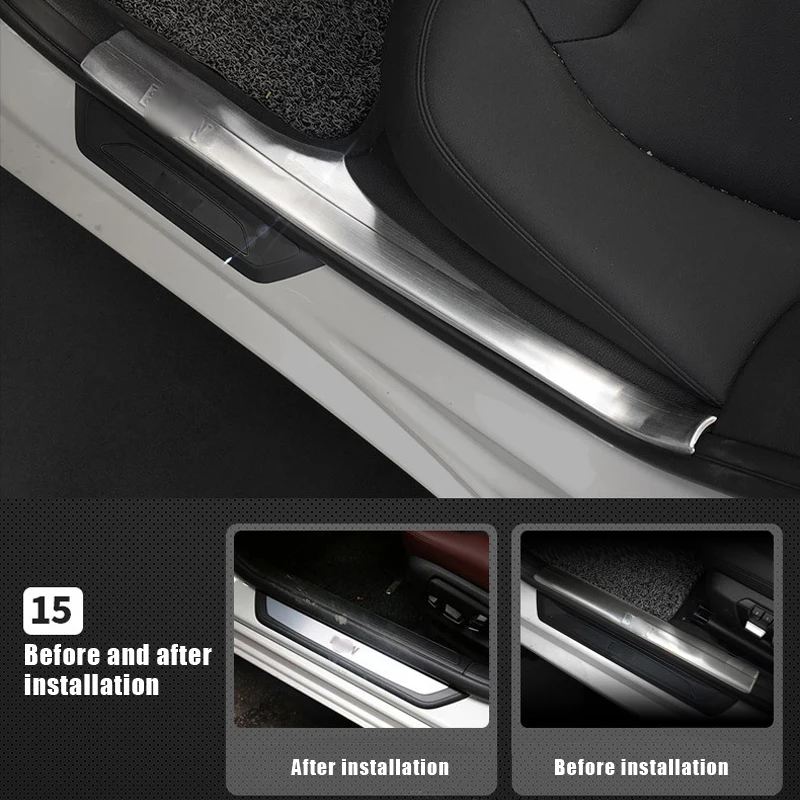 

Car Interior Modification Steering Wheel Sequins Welcome Pedal Decorative Frame For Bmw New 3 Series Gt 316i 320li 2013-16