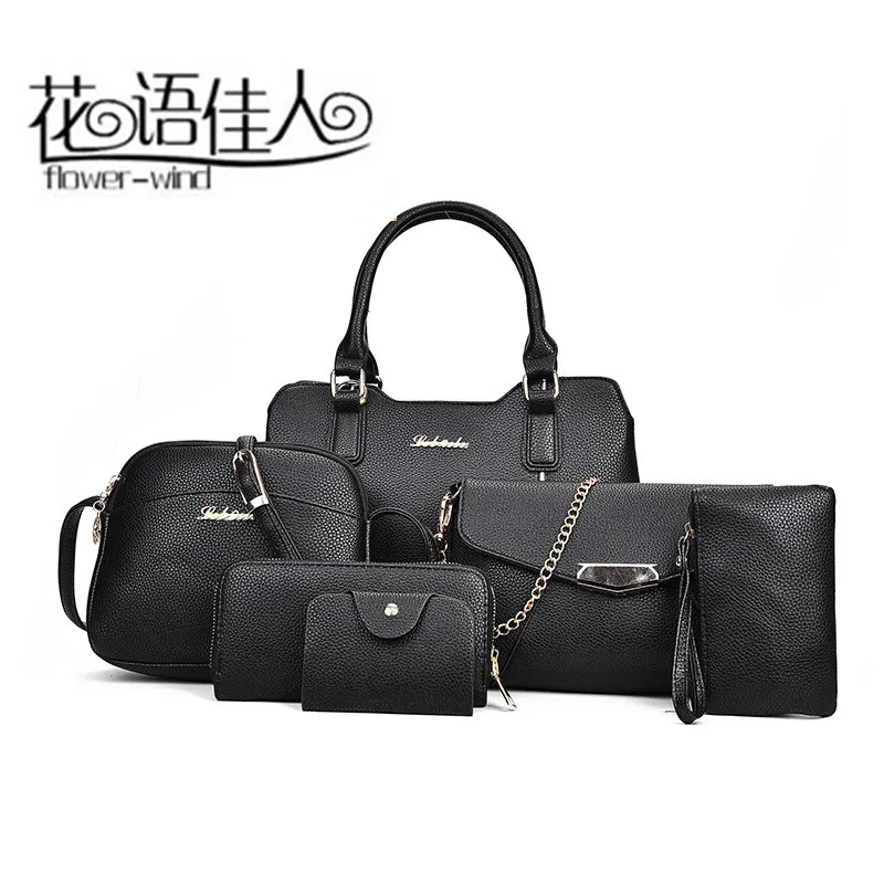 

WOMEN'S Bag 2019 Autumn And Winter New Style Joint Different Size Bags Six Pieces Set Shoulder Bag/ Hand Bag Oblique Women's Lar