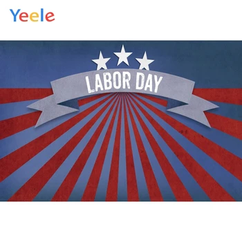 

Yeele Happy Labor Day Portrait Stripes Stars Decor Photography Backdrops Personalized Photographic Backgrounds For Photo Studio