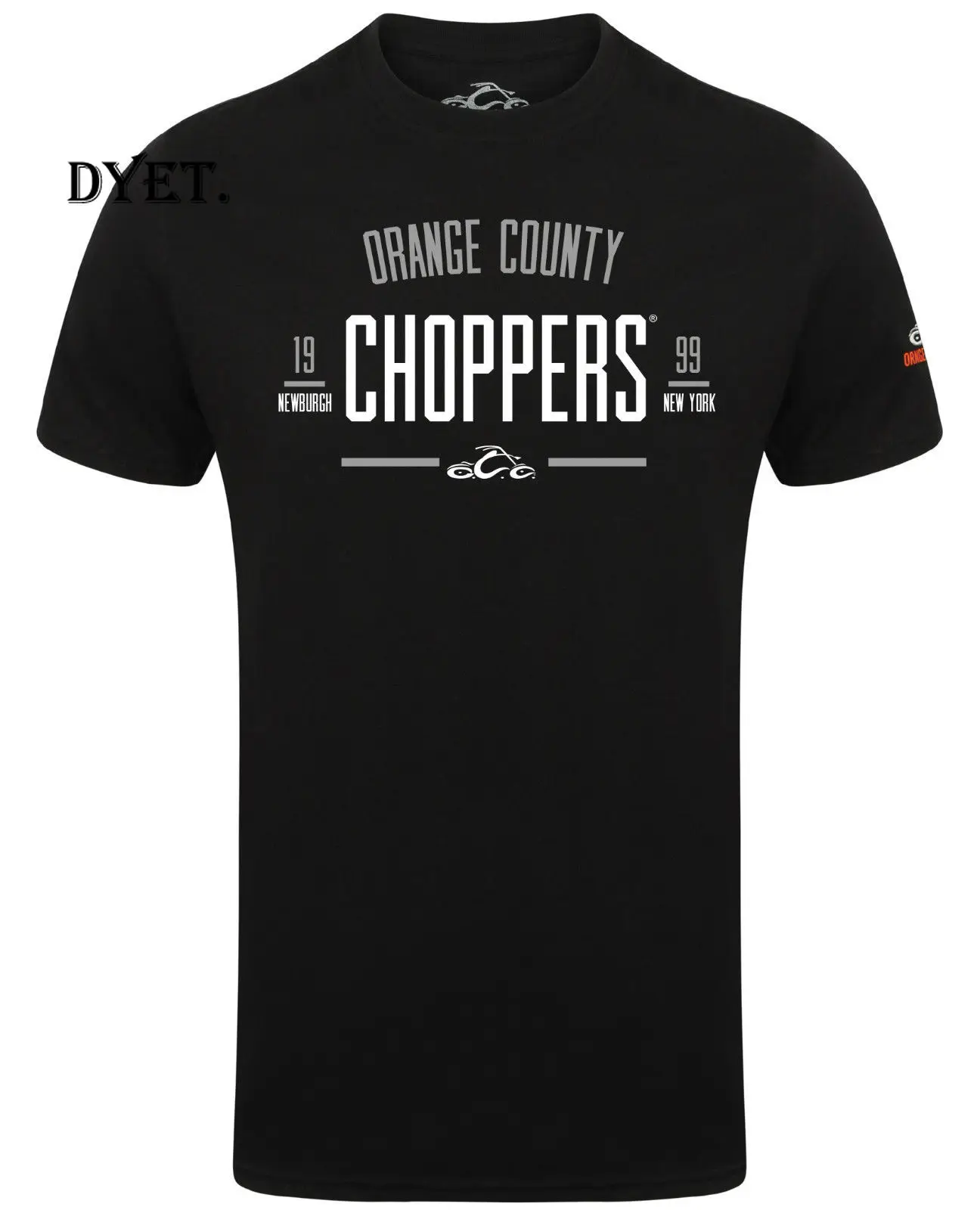 Официальный оранжевый графство Choppers Occ колледж Script Футболка 100% хлопок мужская