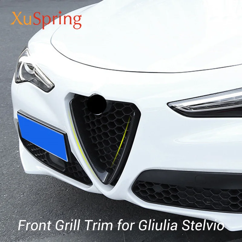 Для Alfa Romeo Giulia Stelvio бамперная решетка капота Mesth горизонтальная заготовка украшение-сетка рамка Крышка