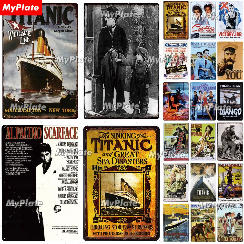 Movie Poster Metal Sign Vintage Plaque Tin Plate Wall Decor For Bar Club Man Cave Art Painting 90s Film Custom | Дом и сад