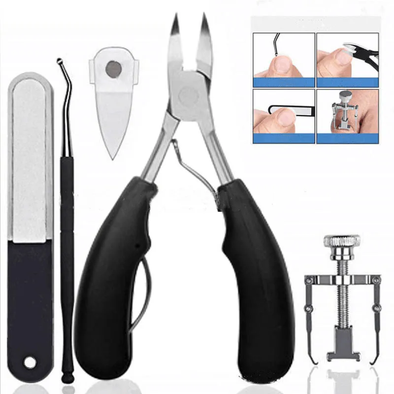 

5PCS Ingrown Toe Nail Recover Tool Nail Clippers Trimmer Cutters For Manicure Ingrown Toenail Cuticle Scissor Nail Tool LJ17