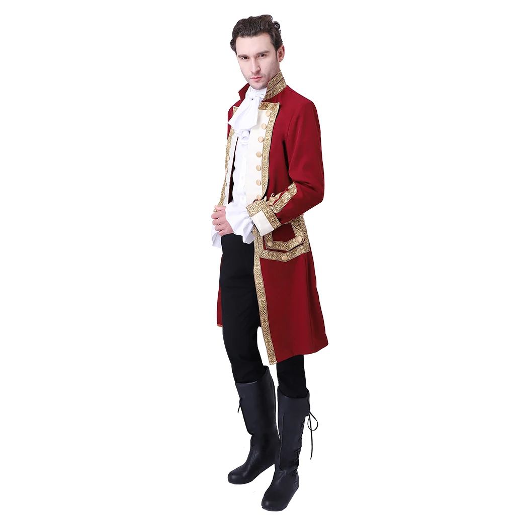 Washington Red Cloak Royal Military Jacket Costume For Mens