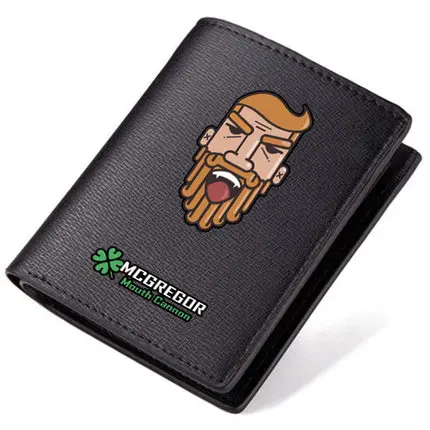 B Conor McGregor кошелек для мальчиков-подростков короткий кошелек черный PU Carteira - Цвет: B