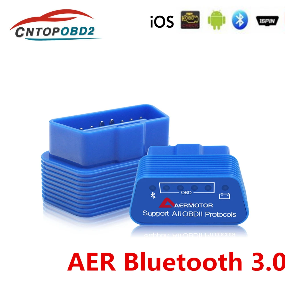 Самый дешевый AER Mini Bluetooth ELM327 V3.0 OBD2 ELM 327 Bluetooth OBDII OBD автоматический диагностический инструмент ELM 327 считыватель кода