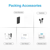Ultra-Thin Tiny Mini Voice Recorder 4-32GB Digtal Professional Sound Activated Dictaphone Noise Reduce Record 8GB MP3 Player - Image 6