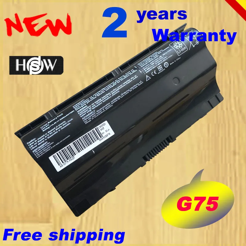 HSW 5200mAh Аккумулятор для ноутбука Asus G75VW G75 G75VX G75V 3D A42-G75 G75VM G75VW-DS73 G75VW-FS71 Быстрая