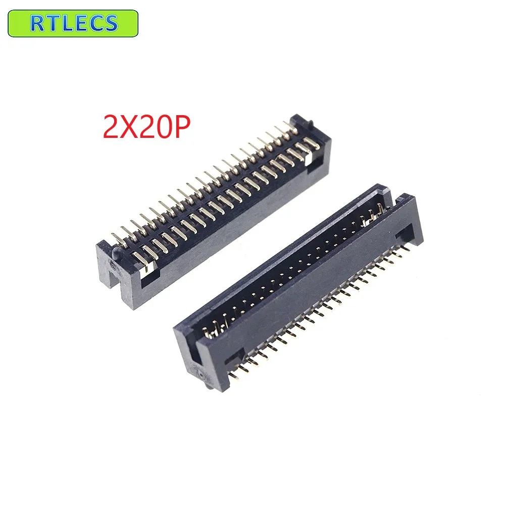 

500 Pcs SMT Box Header 1.27mm 2x20 P 40 Pin dual row with locating peg post Straight Male surface mount SMD PCB IDC Socket