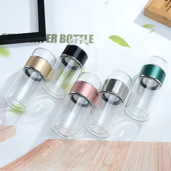 

Tea Separation Cup Double Layer Glass Cup Customizable Filter Tea Cup Portable Household Heat-Resistant Transparent Glass for Me