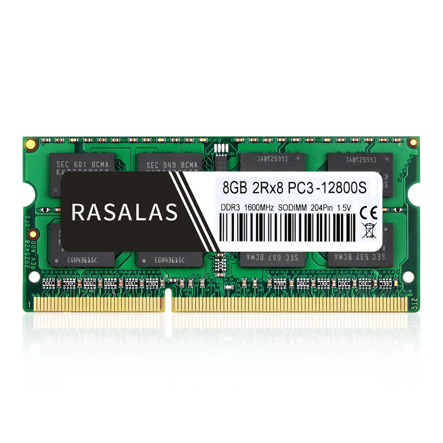 Rasalas 8 Гб 2Rx8 PC3-12800S DDR3 1600 МГц SO-DIMM 1,5V 1,35 V Тетрадь Оперативная память 204Pin sodimm памяти ноутбука NO-ECC