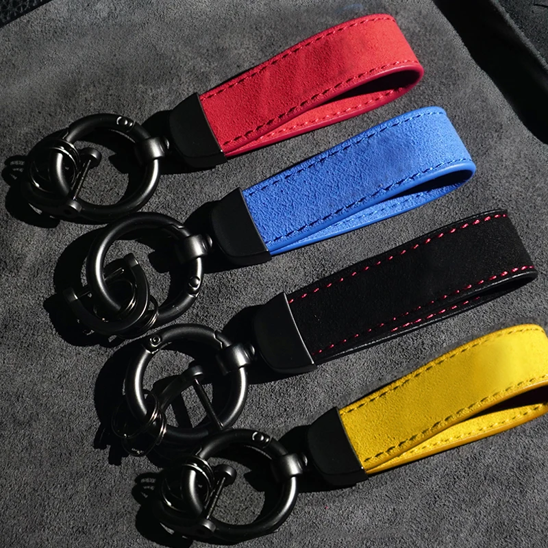 

Alcantara Metal Leather Car Styling Power Emblem Keychain Key Chain Rings For Bmw M X1 X3 X4 X5 X6 X7 e46 e90 f20 e60 e39