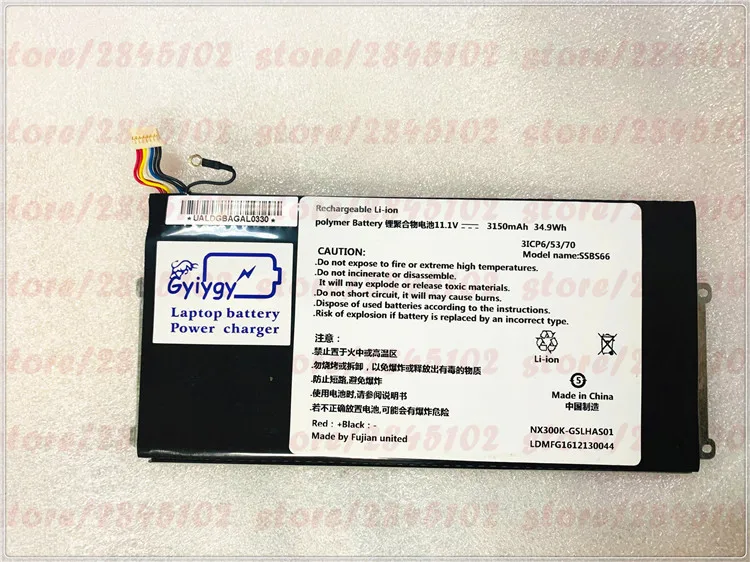 GYIYGY 11 1 V 3150mAH wh Аккумулятор для Hasee SSBS66 NX300K GSLHAS01 SL5S1 X4 SL5T1 HL401|Аккумуляторы ноутбуков|