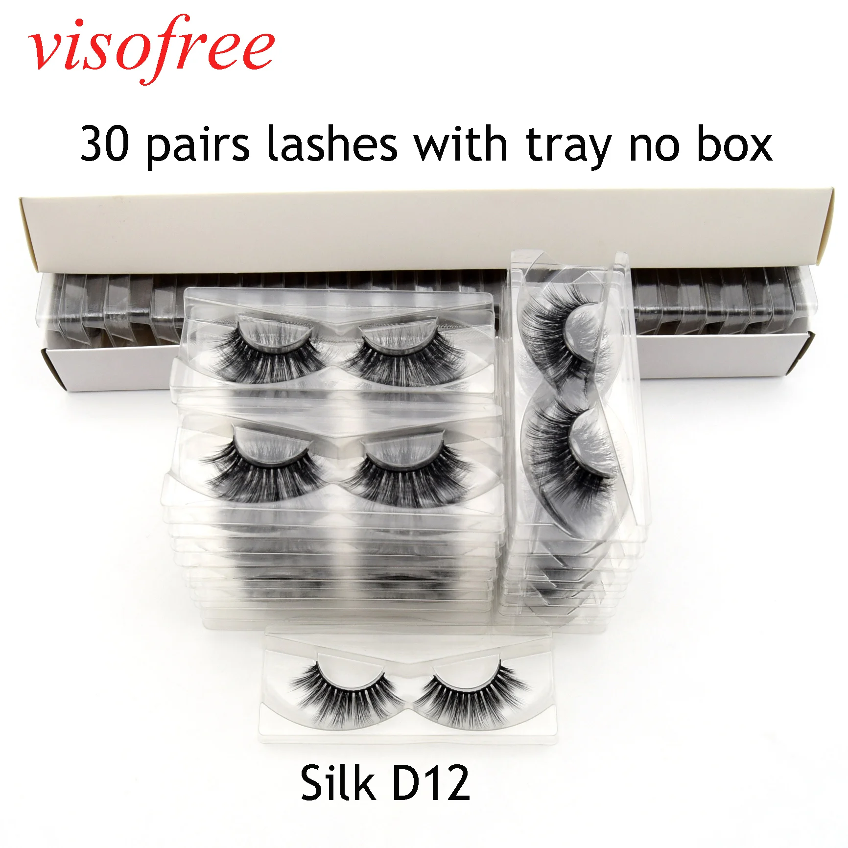 Visofree 30 парт/Лот 3D норковые ресницы Мягкие Накладные оптом натуральные накладные