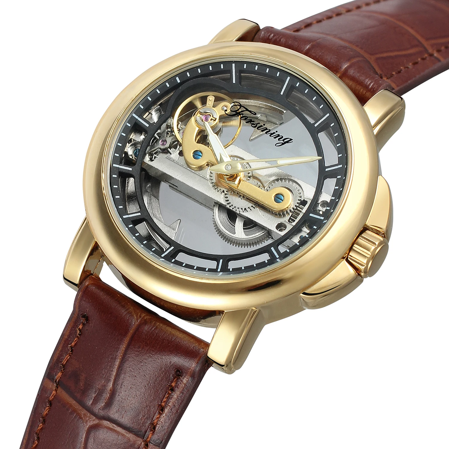 Специальные Креативные мужские часы роскошные известные дизайнеры прозрачный циферблат механические часы для женщин стимпанк автоматические часы Подарки
