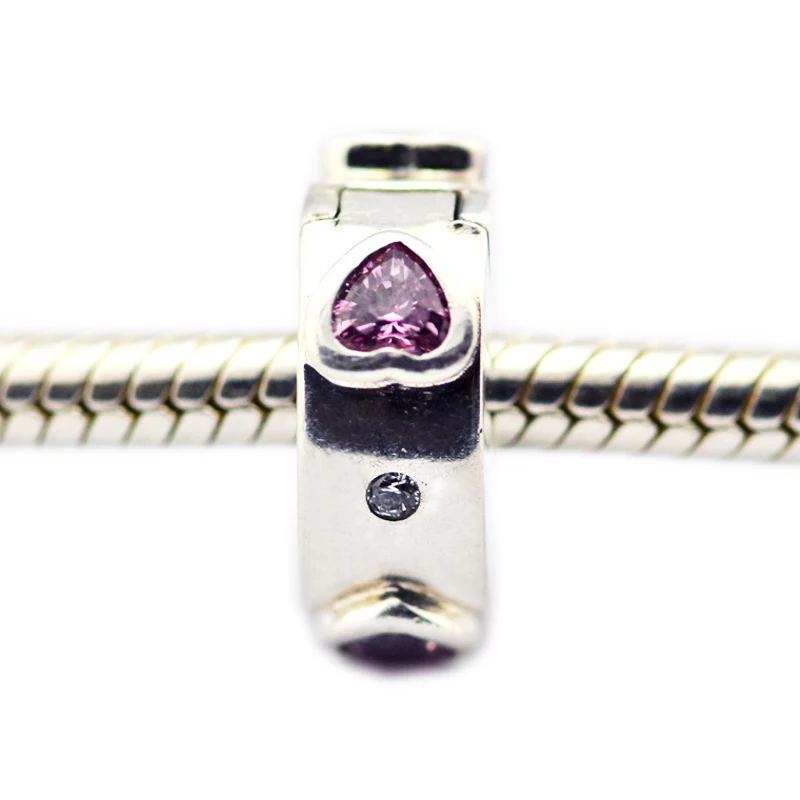 

Fine Jewelry Making Explosion of Love Clip Fancy Pink 925 Sterling Silver Beads For Woman Fits Original 925 Silver Bracelets