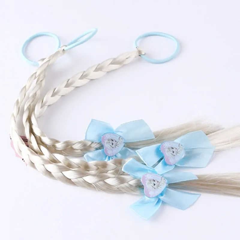 

Fairy Princess Anna Queen Elsa Braid Wigs Birthday Gifts For Girls Kids Cosplay Party Princess Braiding Hair Beauty Fashion Toys