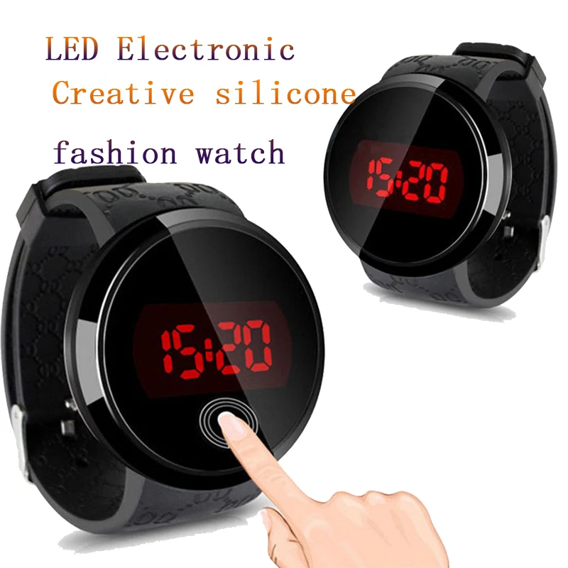 

Fashion Watch 2020LED waterproof round touch screen day Date Silicone wristwatch Relogio Digital Esportivo zegarek elektroniczny