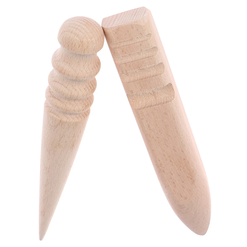 

1PC Leather Polishing Rods Hardwood Handmade Burnishing Rod Leather Craft Edges Slicker Round Wood DIY Leathercraft Tool
