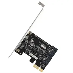 DIEWU-tarjeta de expansión TXB116 PCI-E x1 a 2 puertos SATA III, 6 Gb/s, con Chipset JMB582, PCI Express x1, tarjeta adaptadora de controlador SATA