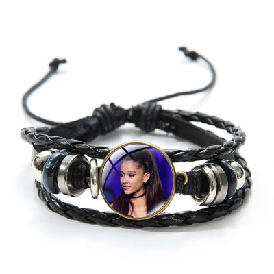 Style 12 SONGDA Cool Ariana Grande Обложка альбома браслет опасный для женщин спасибо Next Harajuku Печатный стеклянный браслет из камней музыка болельщиков подарок - Окраска металла: Style 12