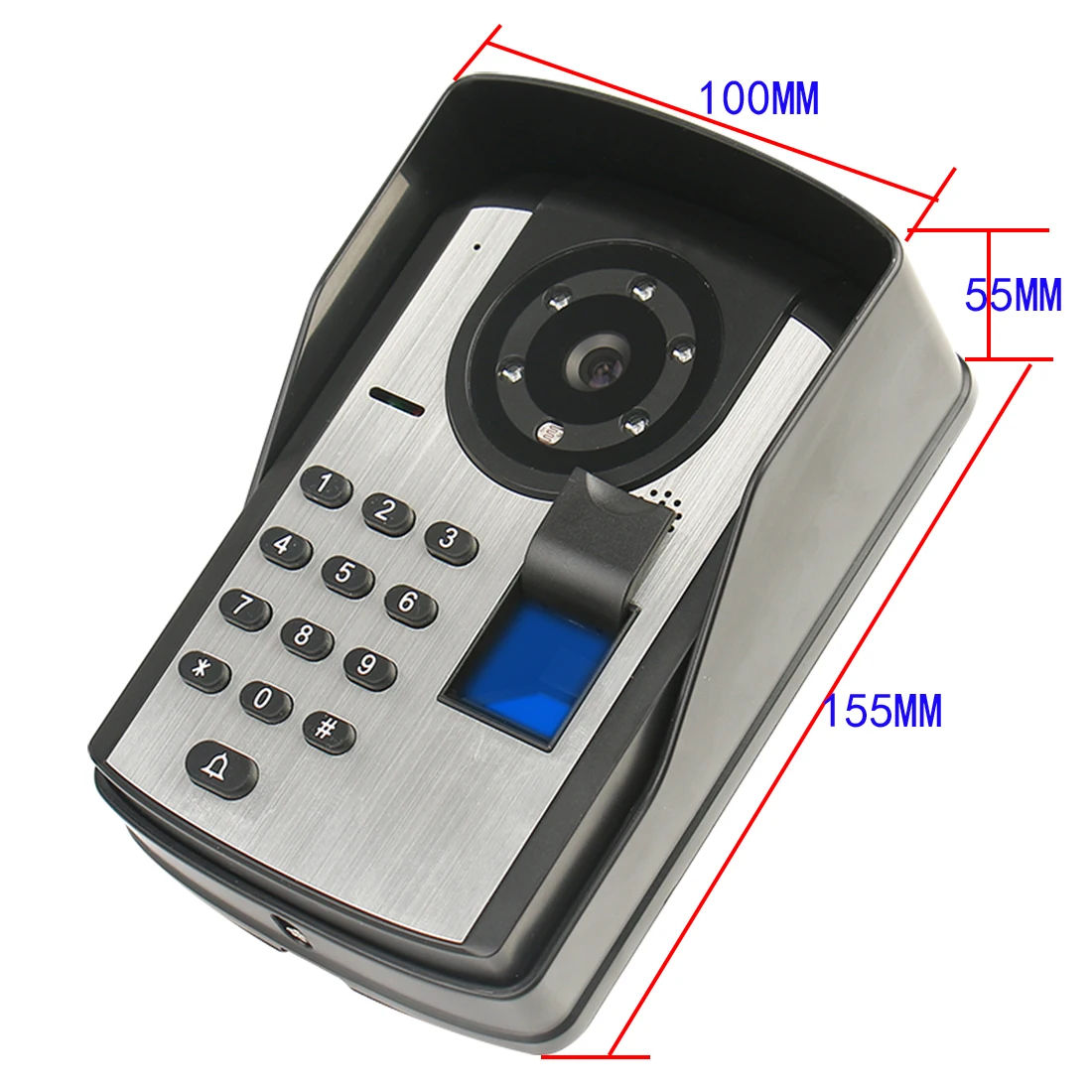 7 inch Intercom Doorbell Fingerprint Password Remote Unlocking Touch Screen Night Vision Video Electronic Wired Door Bell legrand video door phone