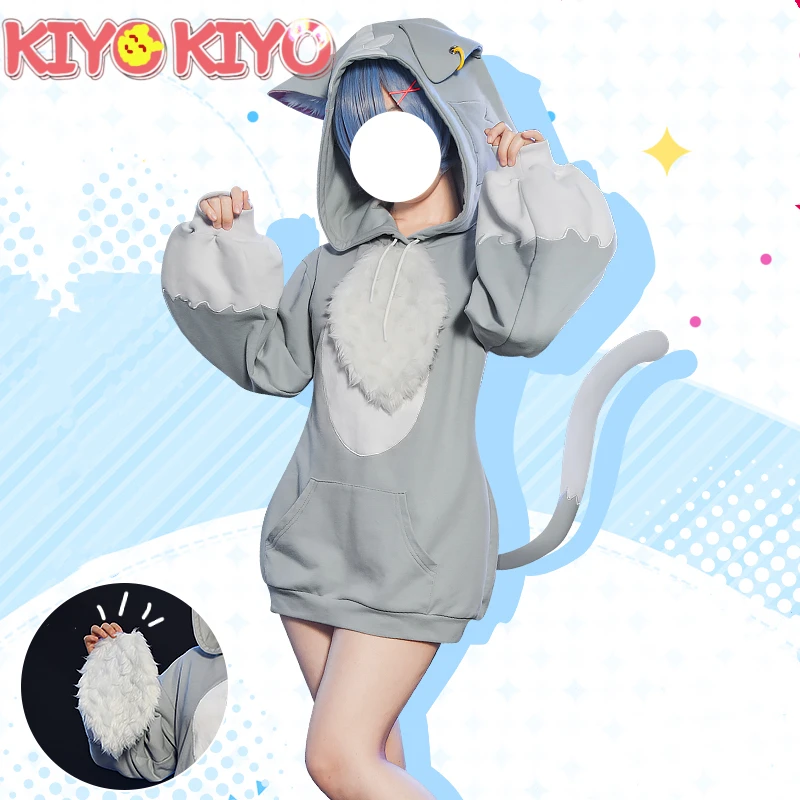KIYO-KIYO Re: Life in a другой мир от zero Gray wolf Rem Косплей-костюмы с капюшоном Аниме толстовки