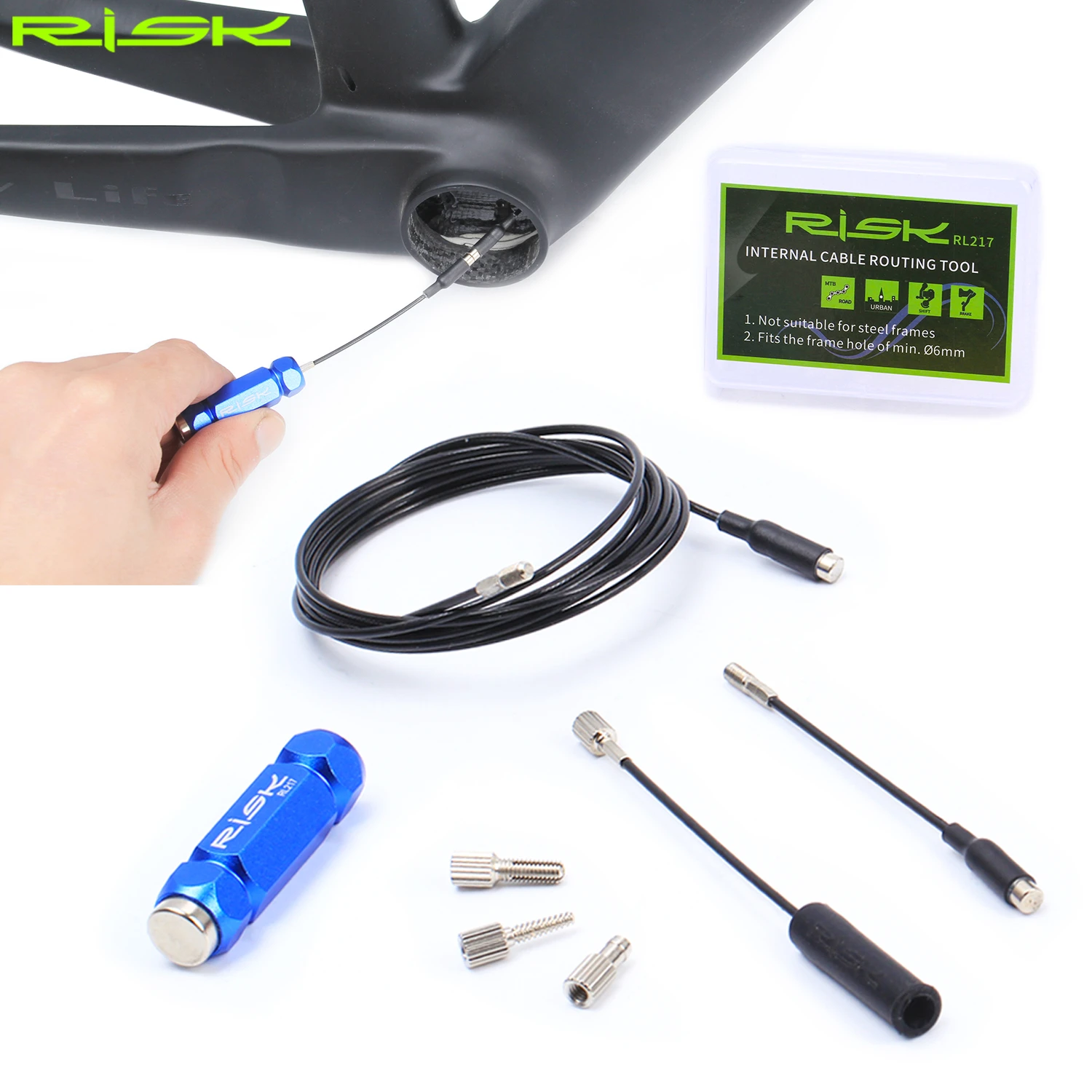 Risk Rl217 Mtb Road Bike Internal Cable Routing Kit Tool Guide