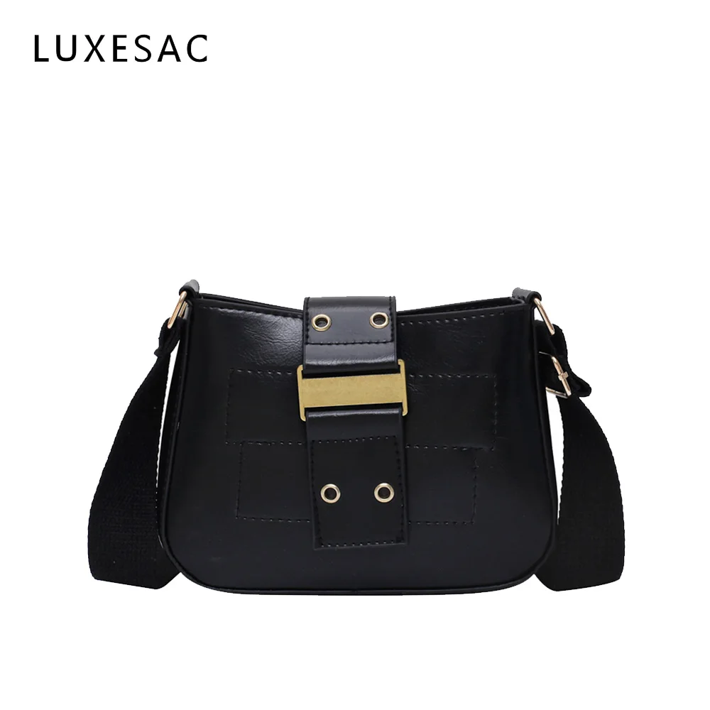

Women Retro Small Bags Pu Leather Shoulder Bag Luxury Brand Crossbody Bag with Wide Strap Designer Handbags High Quality Bolsa