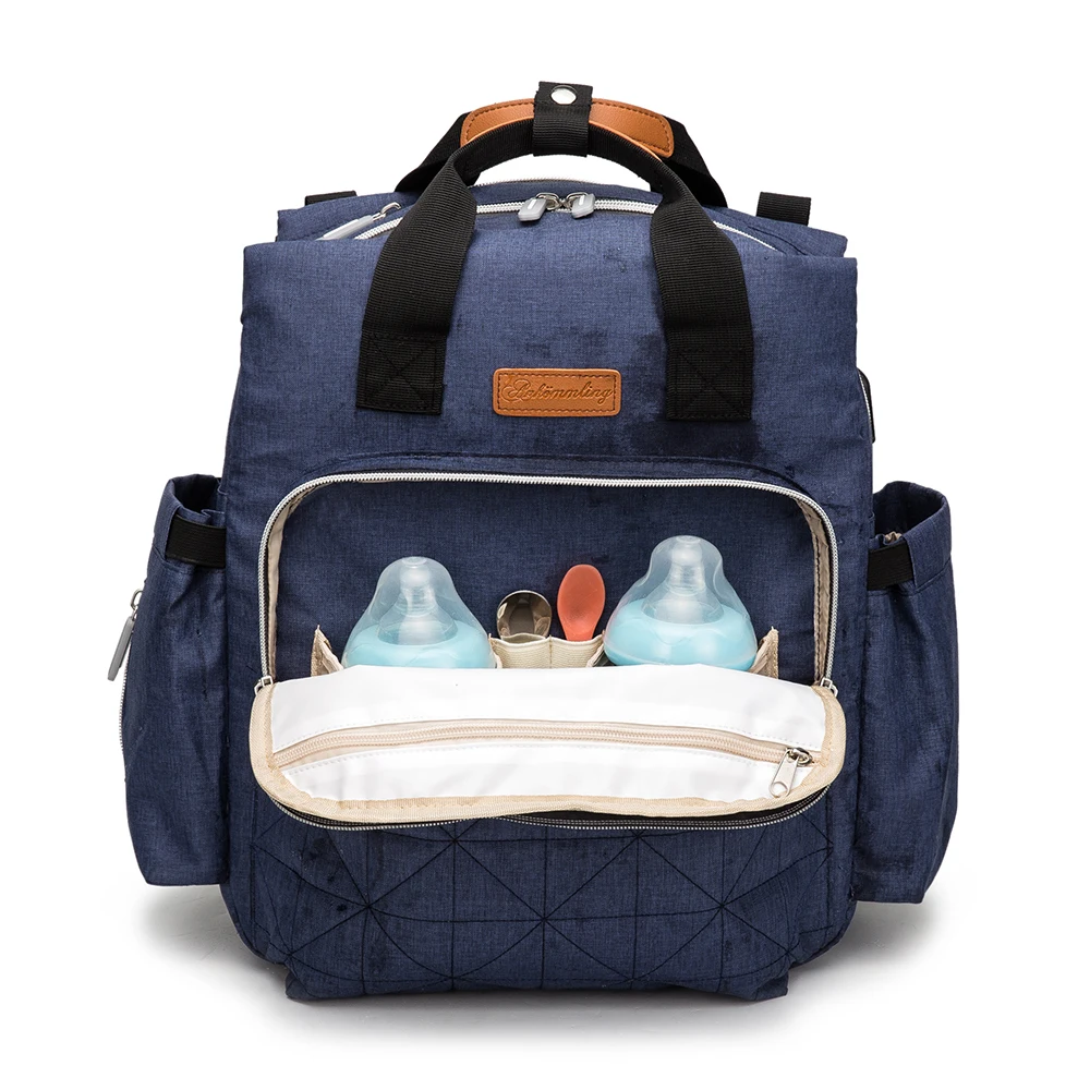NEW USB mummy maternity new born baby diaper bag backpack organizer stroller bags for mom mother nappy bag changing nursing