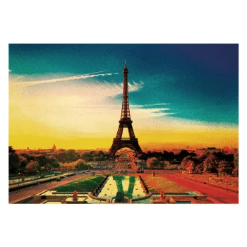 

Paris Tower Landscape Retro Kraft Paper Poster Wall Sticker Bar Cafe Room Picture